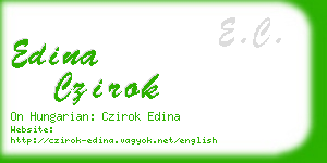 edina czirok business card